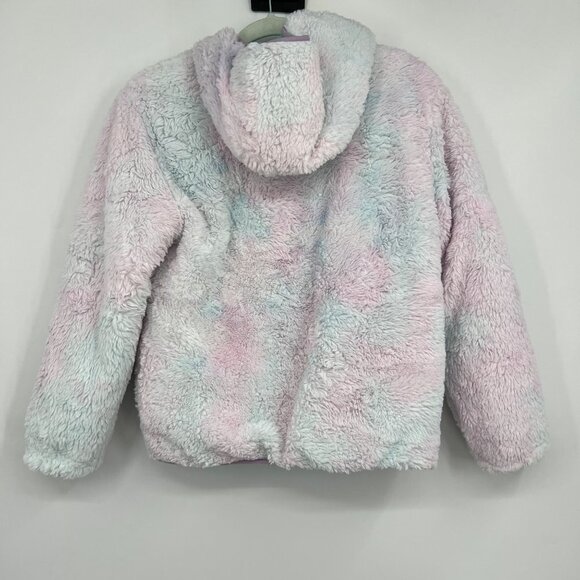 Eddie Bauer Coat Jacket Reversible Puffer Teddy Bear Girls size Large 14 16 Blue - Picture 14 of 16